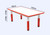 120x60cm Kids Adjustable Whiteboard Activity Table with Red Trim for Drawing Learning Playroom and Classroom Use