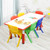 120x60cm Red Kids Adjustable Whiteboard Activity Table and 6 Stackable Chair Set for Drawing Learning and Play