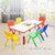 120x60cm Red Kids Adjustable Whiteboard Activity Table and 6 Stackable Chair Set for Drawing Learning and Play