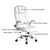 PU Leather 8 Point Massage Office Chair - White