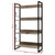 Book Shelf Display Shelves Corner Wall Wood Metal Stand Hollow Storage