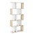 5 Tier Display Book Storage Shelf Unit - White Brown