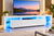 200cm High Gloss RGB LED TV Stand with Storage – White