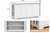 99cm White Buffet Sideboard Cabinet with Sliding Doors
