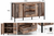 123cm Industrial Rustic Buffet Sideboard Storage Cabinet – Dark Grey