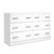 6 Chest of Drawers Cabinet Dresser Tallboy Lowboy Storage Bedroom White