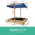 Wooden Outdoor Sand Box Set Sand Pit Natural Wood