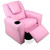 Kids PU Leather Reclining Armchair - Pink