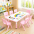 120x60cm Pink Kids Adjustable Whiteboard Activity Table and 8 Pink Stackable Chair Set for Drawing Learning and Play