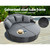 Outdoor Lounge Setting Patio Furniture Sofa Wicker Garden Rattan Set Black