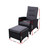 Sun lounge Recliner Chair Wicker Lounger Sofa Day Bed Outdoor Furniture Patio Garden Cushion Ottoman Black ?0