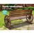 Garden Bench Wooden Wagon Chair 3 Seat Outdoor Furniture Backyard Lounge