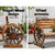 Garden Bench Wooden Wagon Chair 3 Seat Outdoor Furniture Backyard Lounge