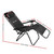 Zero Gravity Chairs 2PC Reclining Outdoor Furniture Sun Lounge Folding Camping Lounger Black