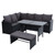 Outdoor Furniture Dining Setting Sofa Set Lounge Wicker 8 Seater Black