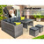 Outdoor Furniture Patio Set Dining Sofa Table Chair Lounge Garden Wicker Grey Outdoor Furniture Patio Set Dining Sofa Table Chair Lounge Garden Wicker Grey