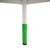 120x60cm Green Kids Adjustable Whiteboard Activity Table and 6 Green Stackable Chair Set for Drawing Learning and Play