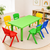 120x60cm Kids Activity Table and 6 Chairs Set for Playroom Classroom Childcare Learning Creative Play