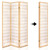 4 Panel Wooden Room Divider - Natural