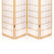 4 Panel Wooden Room Divider - Natural