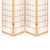 4 Panel Wooden Room Divider - Natural