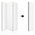 4 Panel Wooden Room Divider - White