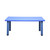 120x60cm Kids Plastic Table and 6 Chairs Set for Playroom Preschool Daycare Learning Activity and Dining