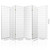 6 Panel Room Divider Privacy Screen Foldable Pine Wood Stand White