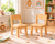Solid Pine Wood Kids Chairs – Scandinavian Wooden Chairs 2/4/6 Pack Natural