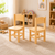 Set of 6 Solid Pine Wood Kids Chairs Fully Assembled Scandinavian Wooden Chairs for Playroom