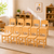 Set of 10 Solid Pine Wood Kids Chairs Fully Assembled Scandinavian Wooden Chairs for Playroom
