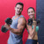 40KG Premium Vinyl Dumbbell Barbell Weight Set Home Gym Fitness Training Black Red