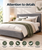 Artiss NEO Double Bed Frame Grey Fabric Upholstered Wooden Slat Bed