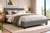 Artiss NEO Double Bed Frame Grey Fabric Upholstered Wooden Slat Bed