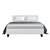 Neo Bed Frame PU Leather - White Double