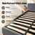 Artiss NEO King Single Bed Frame Grey Fabric Upholstered Wooden Slat Bed