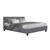 Artiss NEO Queen Bed Frame Grey Fabric Upholstered Wooden Slat Bed