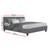 Artiss NEO Queen Bed Frame Grey Fabric Upholstered Wooden Slat Bed