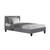 Neo Bed Frame Fabric - Grey Single