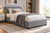 Artiss NINO King Single Gas Lift Bed Frame Grey Fabric Upholstered Storage Bed