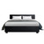 Nino Bed Frame PU Leather - Black Queen