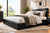 Artiss NINO Queen Gas Lift Bed Frame Black PU Leather Upholstered Storage Bed