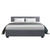 Artiss NINO Queen Gas Lift Bed Frame Grey Fabric Upholstered Storage Bed
