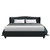 Pier King Bed Frame Charcoal Fabric Upholstered Tufted Wingback Headboard