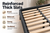 Pier King Bed Frame Charcoal Fabric Upholstered Tufted Wingback Headboard