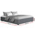 Artiss TOKI King Gas Lift Bed Frame Grey Fabric Upholstered Storage Base