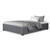 TOKI King Single Gas Lift Bed Frame Grey Fabric Upholstered Storage Base