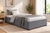 TOKI King Single Gas Lift Bed Frame Grey Fabric Upholstered Storage Base
