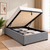 TOKI King Single Gas Lift Bed Frame Grey Fabric Upholstered Storage Base