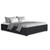 TOKI Queen Gas Lift Bed Frame Charcoal Fabric Upholstered Storage Base